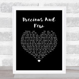 Climax Blues Band Precious And Few Black Heart Song Lyric Wall Art Print