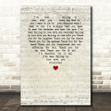 Beth Hart With You Every Day Script Heart Song Lyric Art Print