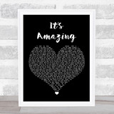 Cody Johnson It's Amazing Black Heart Song Lyric Wall Art Print