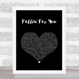 Colbie Caillat Fallin' For You Black Heart Song Lyric Wall Art Print