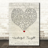 Damage Wonderful Tonight Script Heart Song Lyric Art Print