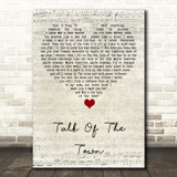 The Pretenders Talk Of The Town Script Heart Song Lyric Art Print