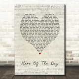 Metallica Hero Of The Day Script Heart Song Lyric Art Print