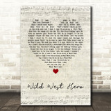 Electric Light Orchestra Wild West Hero Script Heart Song Lyric Art Print