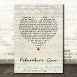 Hayley Westenra Pokarekare Ana Script Heart Song Lyric Art Print
