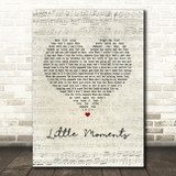 Brad Paisley Little Moments Script Heart Song Lyric Art Print