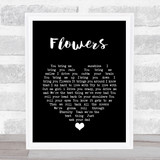 Cross Canadian Ragweed Flowers Black Heart Song Lyric Wall Art Print
