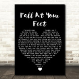 Crowded House Fall At Your Feet Black Heart Song Lyric Wall Art Print