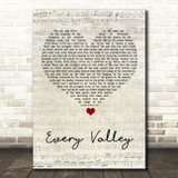 Public Service Broadcasting Every Valley Script Heart Song Lyric Art Print