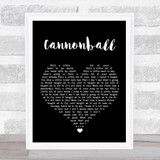 Damien Rice Cannonball Black Heart Song Lyric Wall Art Print