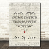 Phil Phillips Sea Of Love Script Heart Song Lyric Art Print