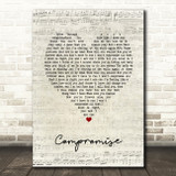 Smile Empty Soul Compromise Script Heart Song Lyric Art Print