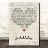 Enter Shikari Satellites Script Heart Song Lyric Art Print