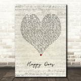 Kenny Chesney Happy Does Script Heart Song Lyric Art Print