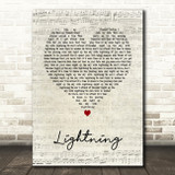 Lucy Spraggan Lightning Script Heart Song Lyric Art Print