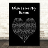 David Bowie When I Live My Dream Black Heart Song Lyric Wall Art Print