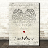 Lipps Inc. Funkytown Script Heart Song Lyric Art Print