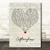 Wilkinson Afterglow Script Heart Song Lyric Art Print