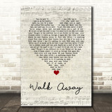 The Beat Walk Away Script Heart Song Lyric Art Print
