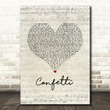 Little Mix Confetti Script Heart Song Lyric Art Print