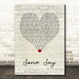 NEA! Some Say Script Heart Song Lyric Art Print