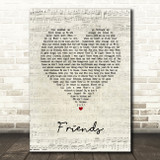 Ella Henderson Friends Script Heart Song Lyric Art Print