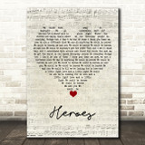 Alesso feat. Tove Lo Heroes Script Heart Song Lyric Art Print