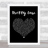 Deaf Havana Pretty Low Black Heart Song Lyric Wall Art Print