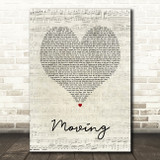 Bugzy Malone Moving Script Heart Song Lyric Art Print