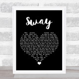Dean Martin Sway Black Heart Song Lyric Wall Art Print