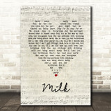 Kings Of Leon Milk Script Heart Song Lyric Art Print