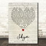 Runrig Skye Script Heart Song Lyric Art Print