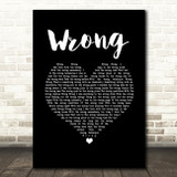 Depeche Mode Wrong Black Heart Song Lyric Wall Art Print