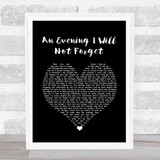 Dermot Kennedy An Evening I Will Not Forget Black Heart Song Lyric Wall Art Print