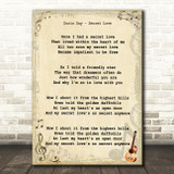 Doris Day Secret Love Vintage Guitar Song Lyric Art Print