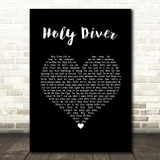 Dio Holy Diver Black Heart Song Lyric Wall Art Print