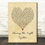 Dr. Hook & the Medicine Show Sharing the Night Together Vintage Heart Song Lyric Art Print