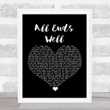 Alter Bridge All Ends Well Black Heart Song Lyric Wall Art Print