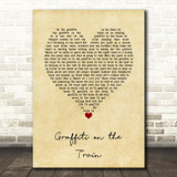Stereophonics Graffiti on the Train Vintage Heart Song Lyric Art Print