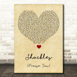Mary Mary Shackles (Praise You) Vintage Heart Song Lyric Art Print