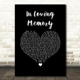 Alter Bridge In Loving Memory Black Heart Song Lyric Wall Art Print
