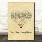 The Stylistics You Are Everything Vintage Heart Song Lyric Art Print