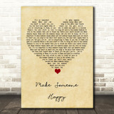 Jimmy Durante Make Someone Happy Vintage Heart Song Lyric Art Print