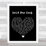 Doris Troy Just One Look Black Heart Song Lyric Wall Art Print