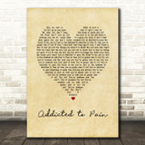 Alter Bridge Addicted to Pain Vintage Heart Song Lyric Art Print