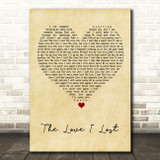 Sybil The Love I Lost Vintage Heart Song Lyric Art Print