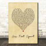Luke Combs Six Feet Apart Vintage Heart Song Lyric Art Print