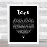 alt-J Taro Black Heart Song Lyric Wall Art Print