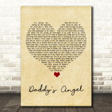 Tony Carter Daddy's Angel Vintage Heart Song Lyric Art Print