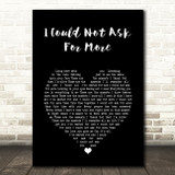 Edwin McCain I Could Not Ask For More Black Heart Song Lyric Wall Art Print